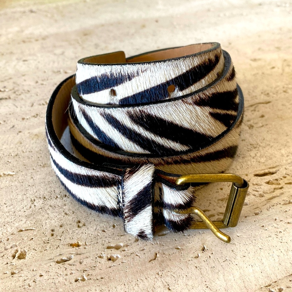 EUC Streets Ahead Leather & calf hair belt